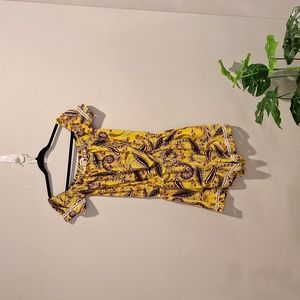 ShoSho Yellow Paisley Romper  Size Large